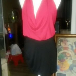 New scoop neck fitted dress